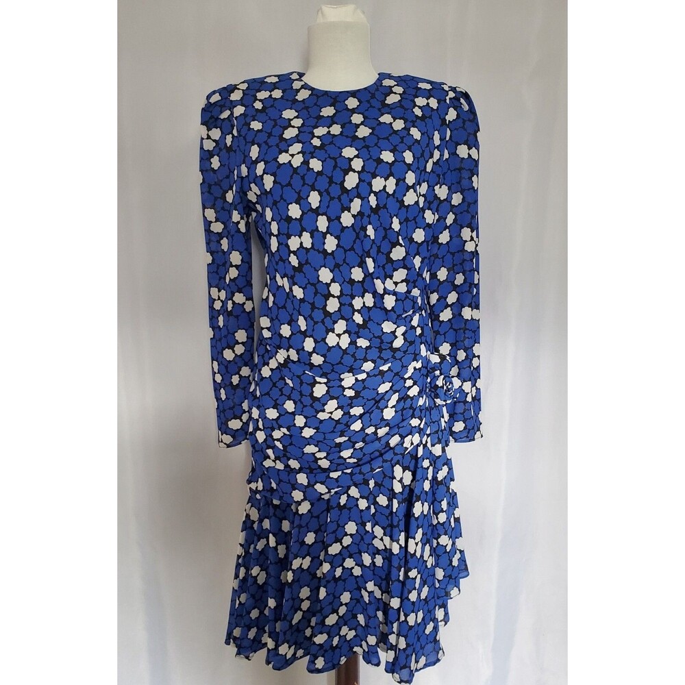 Vintage 80s Faux wrap dress flirty skirt Secretary Dynasty Style Dress Sz 10